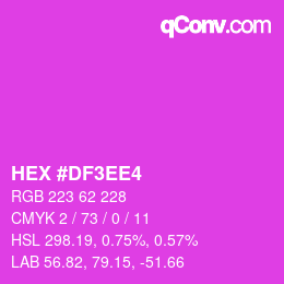 Color code: HEX #DF3EE4 | qconv.com