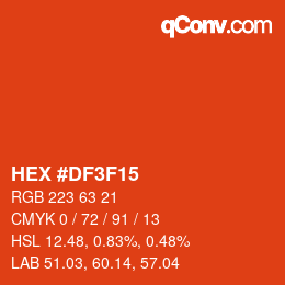 Color code: HEX #DF3F15 | qconv.com
