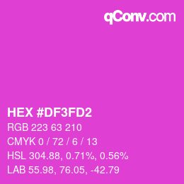 カラーコード: HEX #DF3FD2 | qconv.com