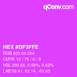 カラーコード: HEX #DF3FFE | qconv.com