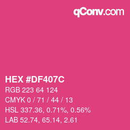 Color code: HEX #DF407C | qconv.com