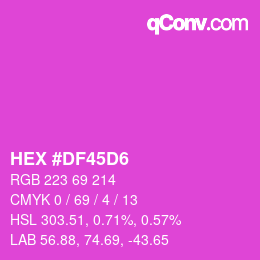 Color code: HEX #DF45D6 | qconv.com