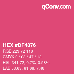 Color code: HEX #DF4876 | qconv.com