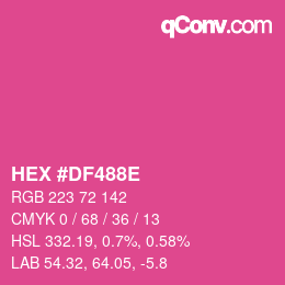 Color code: HEX #DF488E | qconv.com