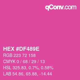 Color code: HEX #DF489E | qconv.com