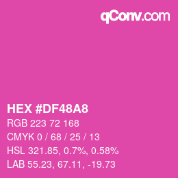 カラーコード: HEX #DF48A8 | qconv.com