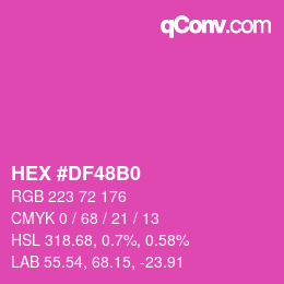 Color code: HEX #DF48B0 | qconv.com
