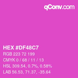 Color code: HEX #DF48C7 | qconv.com