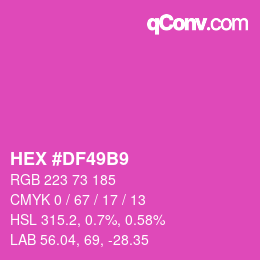 Color code: HEX #DF49B9 | qconv.com