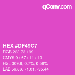 Color code: HEX #DF49C7 | qconv.com