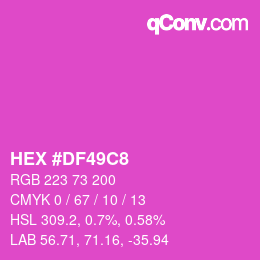 Color code: HEX #DF49C8 | qconv.com