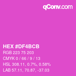 Código de color: HEX #DF4BCB | qconv.com