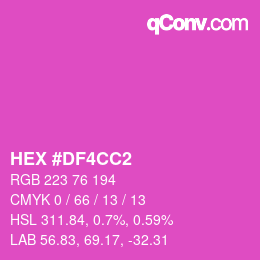 Color code: HEX #DF4CC2 | qconv.com