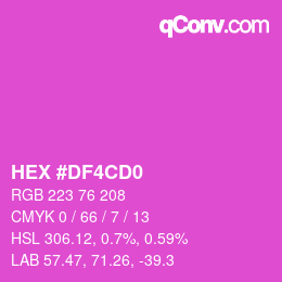 Color code: HEX #DF4CD0 | qconv.com