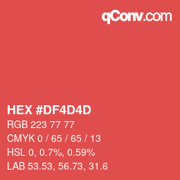 Color code: HEX #DF4D4D | qconv.com