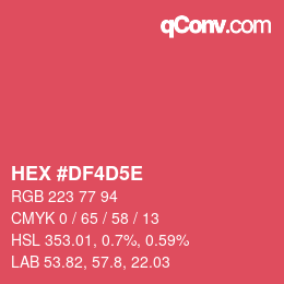 Código de color: HEX #DF4D5E | qconv.com