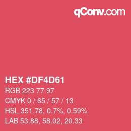 Color code: HEX #DF4D61 | qconv.com
