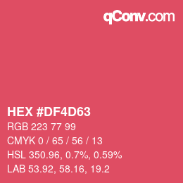 Color code: HEX #DF4D63 | qconv.com