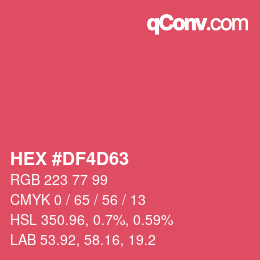 Color code: HEX #DF4D63 | qconv.com