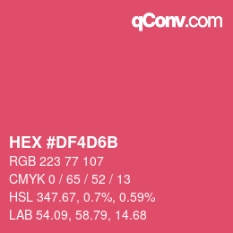 Farbcode: HEX #DF4D6B | qconv.com