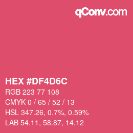 Color code: HEX #DF4D6C | qconv.com
