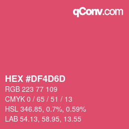 カラーコード: HEX #DF4D6D | qconv.com