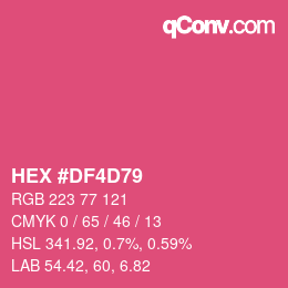 颜色代码: HEX #DF4D79 | qconv.com