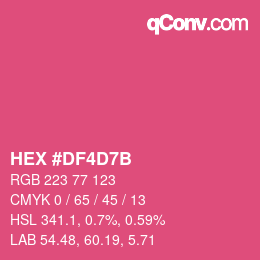 Color code: HEX #DF4D7B | qconv.com