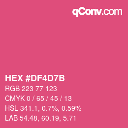 カラーコード: HEX #DF4D7B | qconv.com