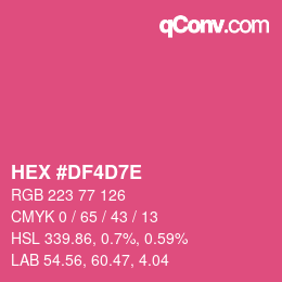 Código de color: HEX #DF4D7E | qconv.com