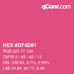 Color code: HEX #DF4D81 | qconv.com