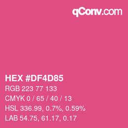 Color code: HEX #DF4D85 | qconv.com