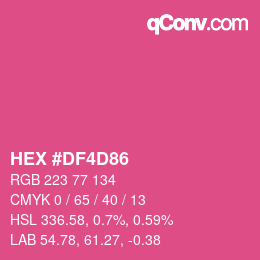 Color code: HEX #DF4D86 | qconv.com
