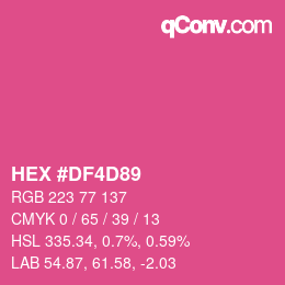 Color code: HEX #DF4D89 | qconv.com