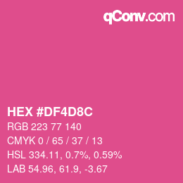 カラーコード: HEX #DF4D8C | qconv.com