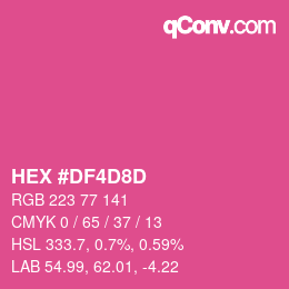 Color code: HEX #DF4D8D | qconv.com