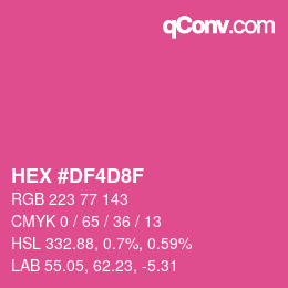 Color code: HEX #DF4D8F | qconv.com