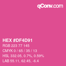 Color code: HEX #DF4D91 | qconv.com