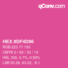 Color code: HEX #DF4D96 | qconv.com