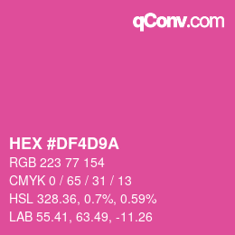 カラーコード: HEX #DF4D9A | qconv.com