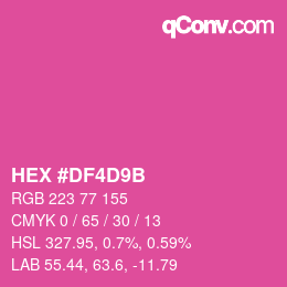 カラーコード: HEX #DF4D9B | qconv.com