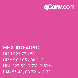 Farbcode: HEX #DF4D9C | qconv.com