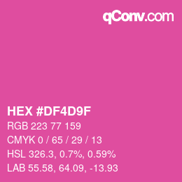 Color code: HEX #DF4D9F | qconv.com