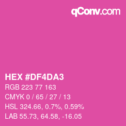 Color code: HEX #DF4DA3 | qconv.com