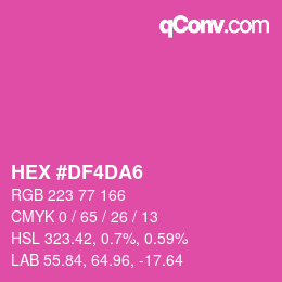 カラーコード: HEX #DF4DA6 | qconv.com