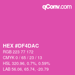 カラーコード: HEX #DF4DAC | qconv.com