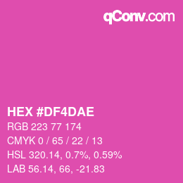Color code: HEX #DF4DAE | qconv.com