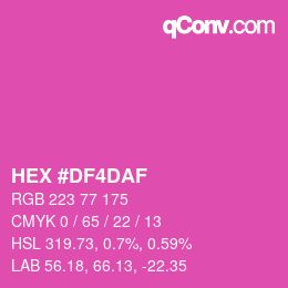 Color code: HEX #DF4DAF | qconv.com