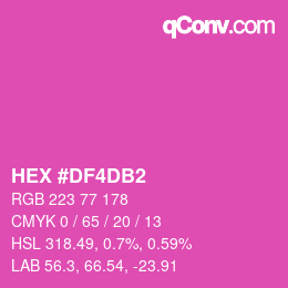 Color code: HEX #DF4DB2 | qconv.com