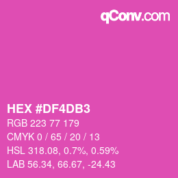 Color code: HEX #DF4DB3 | qconv.com